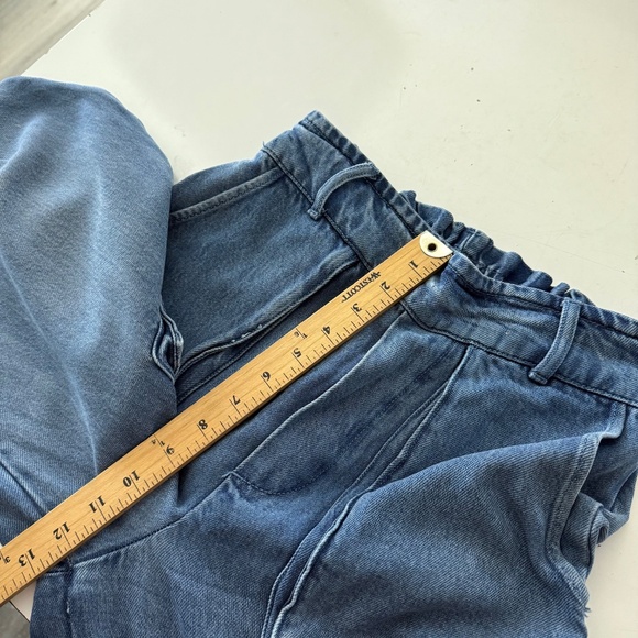 Young Fabulous & Broke Light Wash Denim Paperboy Wide Leg Jeans SMALL High Rise - Picture 8 of 10